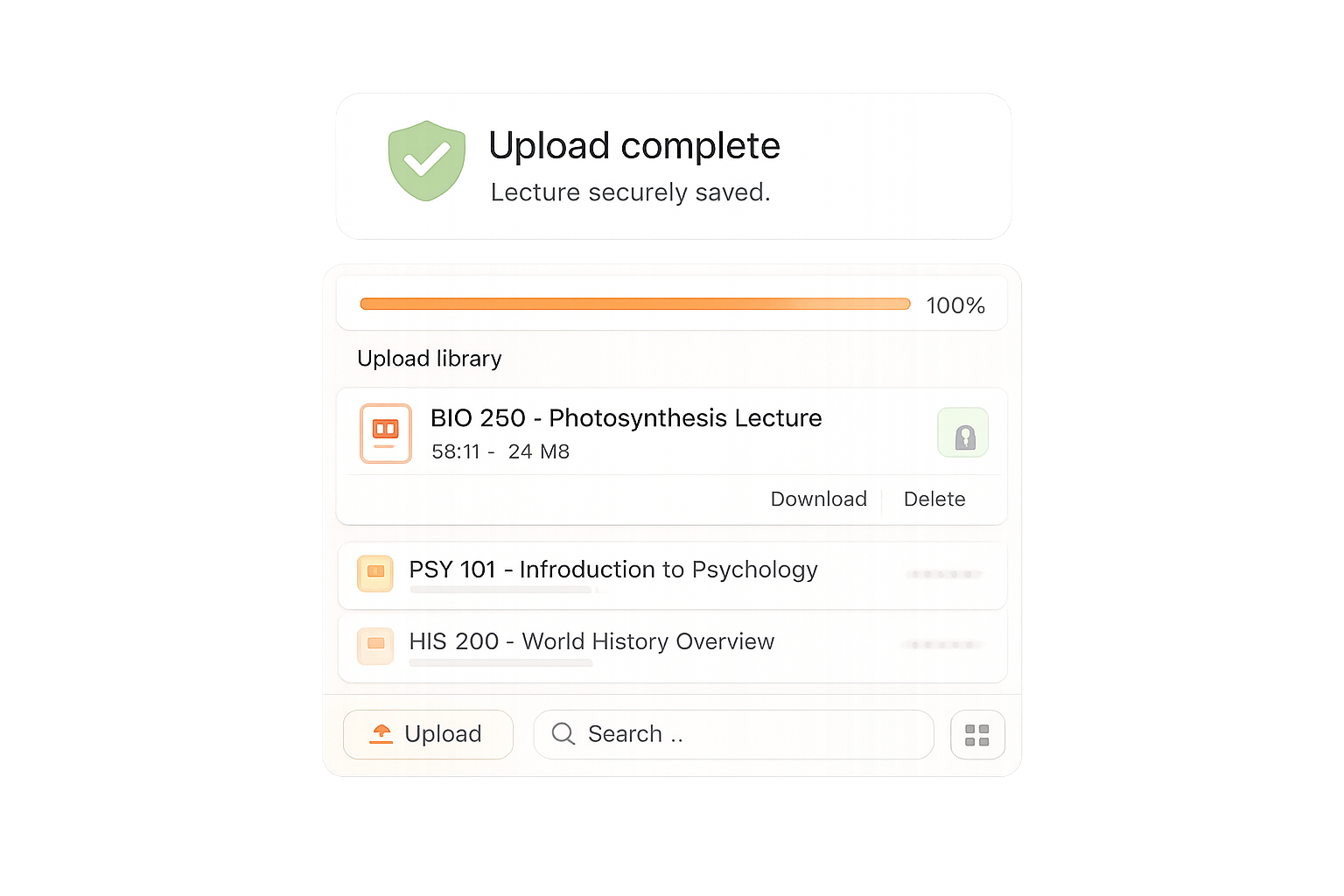 Your Lectures Stay Yours