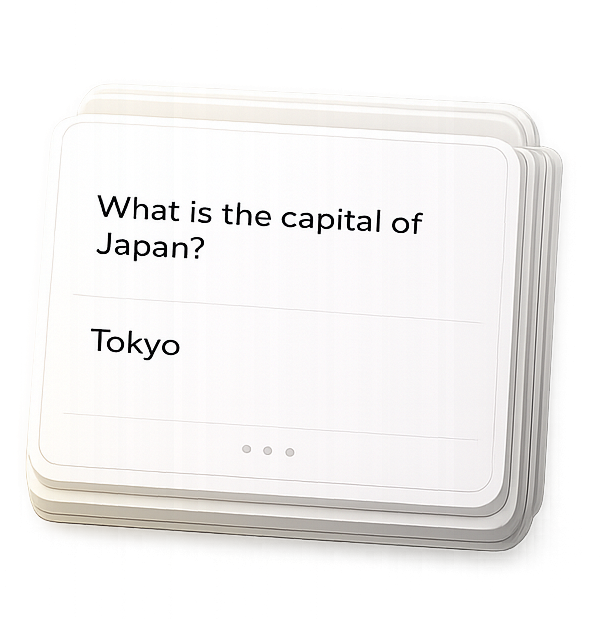 Flashcard and quiz interface hover state