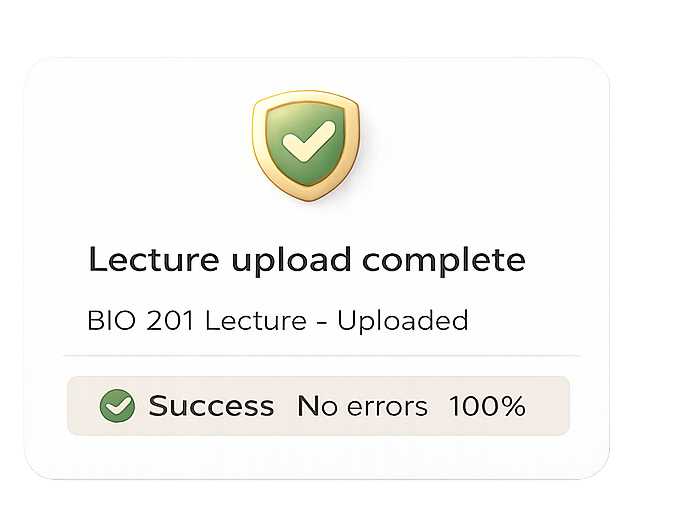 Secure cloud storage illustration for lecture safety