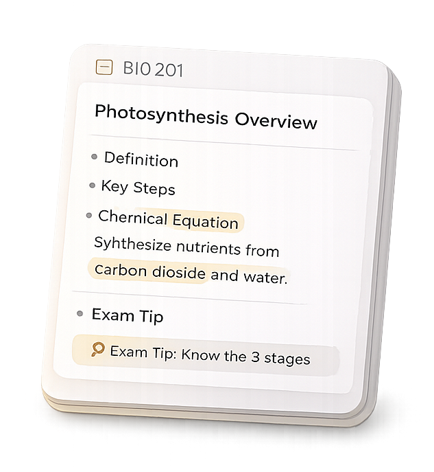 Structured smart notes illustration hover state